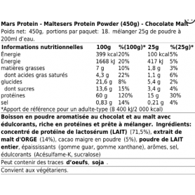 Maltesers Protein Powder  - Mars co