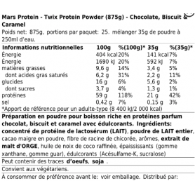 Twix Protein Powder - 875g - Mars Protein