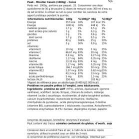 Casein Micellaire (1000g) - Peak Nutrition