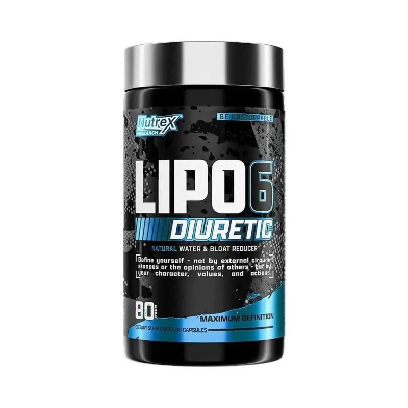 Lipo 6 Diuretic - Draineur Naturel & Définition Maximal - 80 caps - Nutrex