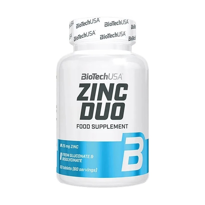 Duo  de Zinc bisglycinate et Gluconate- BiotechUSA