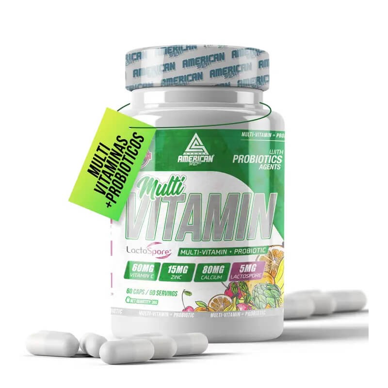 Multi-Vitamines avec Probiotiques - 60gélules - American Supplement