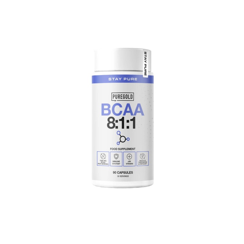 BCAA 8:1:1 - 90 Capsules - PureGold BCAA 8:1:1 - 90 Capsules - PureGold