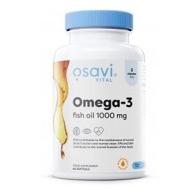 Omega 3 - Huile de Poisson par Distillation Moléculaire - 1000mg - saveur citron  - Osavi
