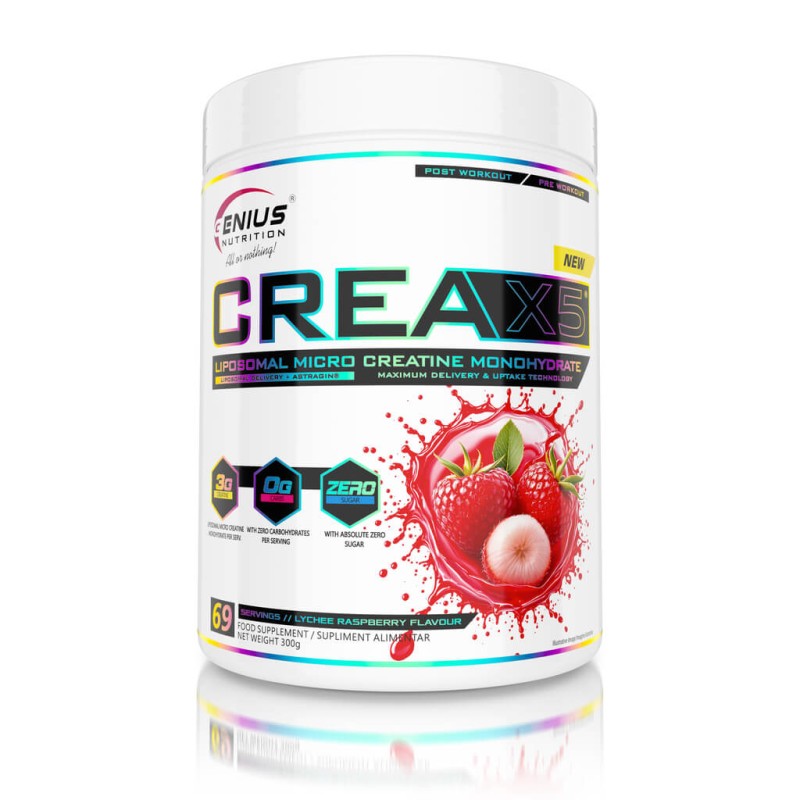 Crea-X5 Liposomal - Créatine Liposomale - 300g / 68-69 doses - Genius Nutrition