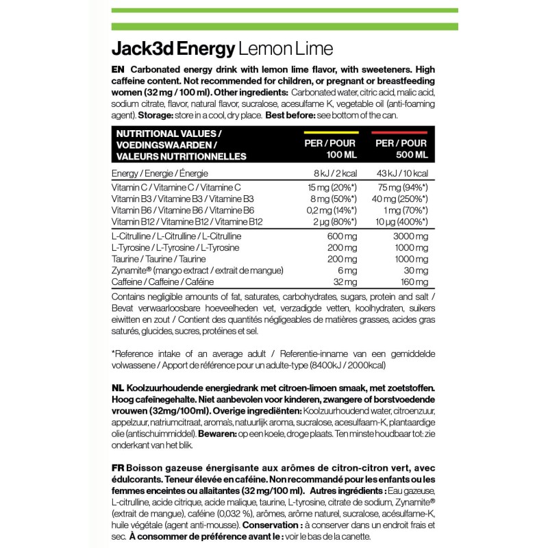 Jack3D Energy - 500ml - USP Labs