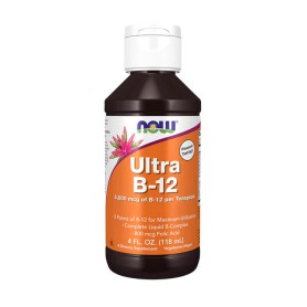 Complexe de Vitamine B12 ultra liquide - 5000mcg - 118ml - NowFoods