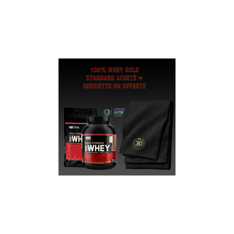 100% Whey Gold Standard acheté 1 Serviette Sport ON offerte 100% Whey Gold Standard acheté 1 Serviette Sport ON offerte