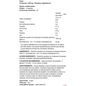Extrait de champignon de Cordyceps "Micélium"  - Extra fort - 1200mg - Osavi