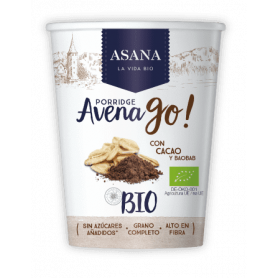 Porridge d'Avoine avec Cacao et pulpe de Baobab bio Asana