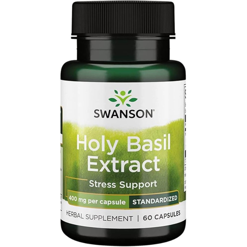 Extrait de Feuilles de Tulsi (holy Basil Leaf) 400mg - Swanson