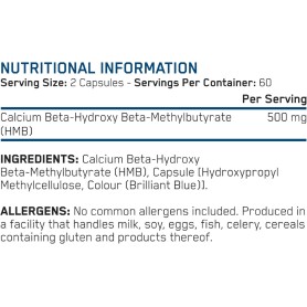 HMB 500mg - 120 capsules - Applied Nutrition