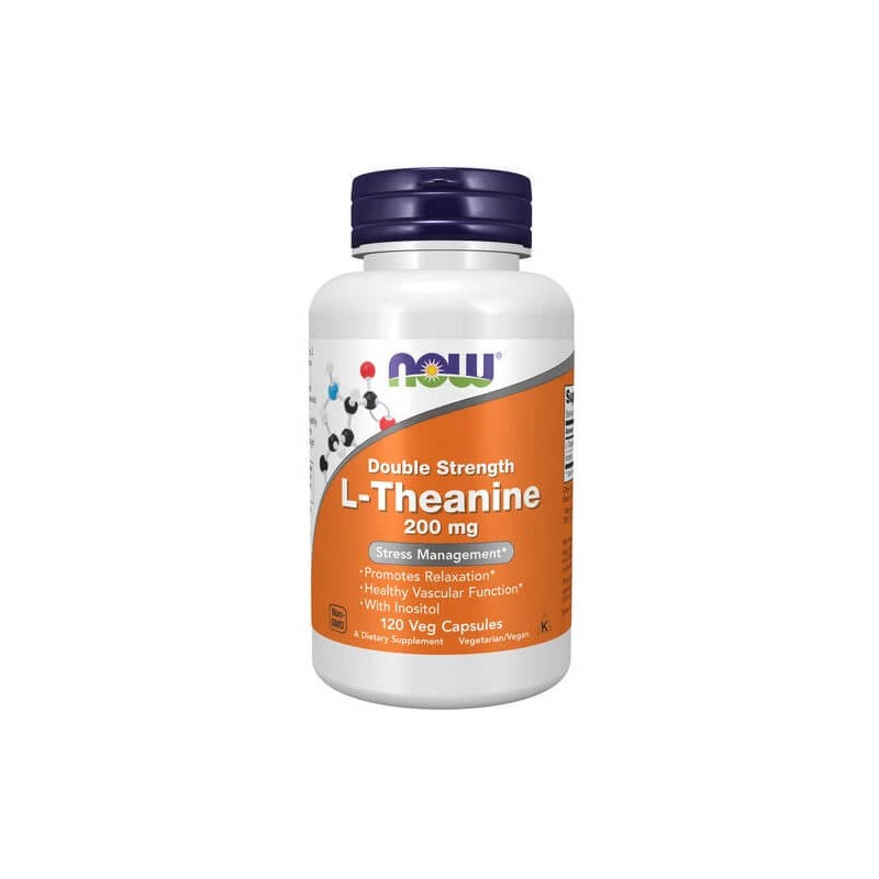 L-théanine - double dose 200mg - Caps Vegan - Nowfoods