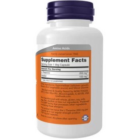 L-théanine - double dose 200mg - Caps Vegan - Nowfoods
